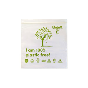 Biodegradable and Compostable Resealable Sandwich Zip lock Bags - 30 pack