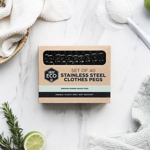 Ever Eco Stainless Steel Clothes Pegs - Pack of Forty