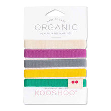 Load image into Gallery viewer, Kooshoo Certified Organic Hair Ties - Rainbow
