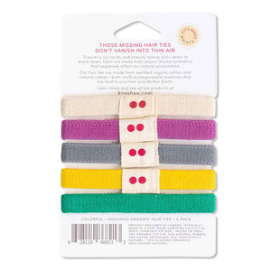 Kooshoo Certified Organic Hair Ties - Rainbow