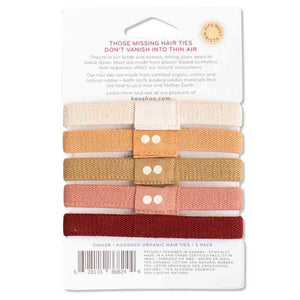 Kooshoo Certified Organic Hair Ties - Ginger